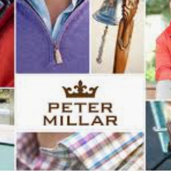 Peter Millar Other - Peter Millar Stripe Cotton Lisle Self Collar Polo